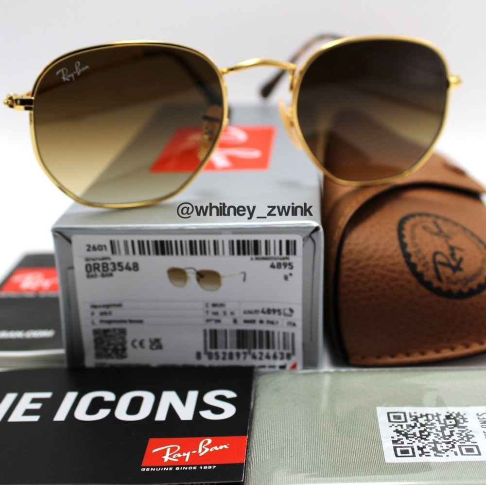Model Display Rayban Hexagonal Gradient Rb3548n 5… - image 1